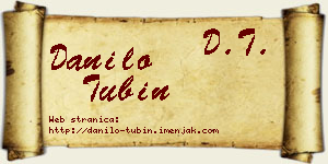 Danilo Tubin vizit kartica